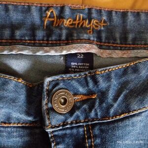 Amethyst Jeans Women's Straight Leg Blue